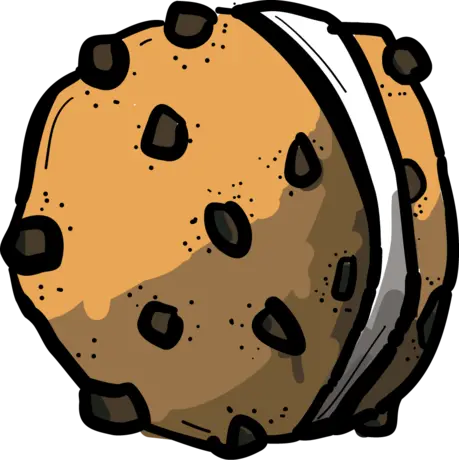 Hand-drawn cookie sandwich rolling