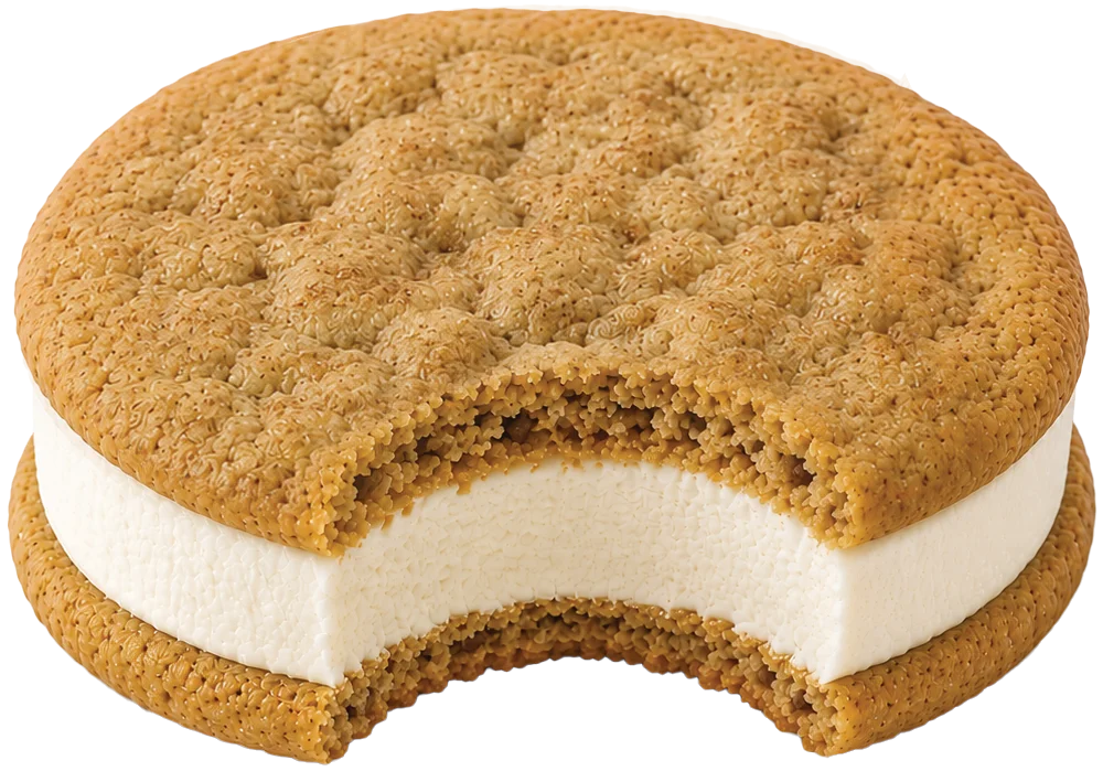 Chessters Snickerdoodle frozen custard cookie sandwich